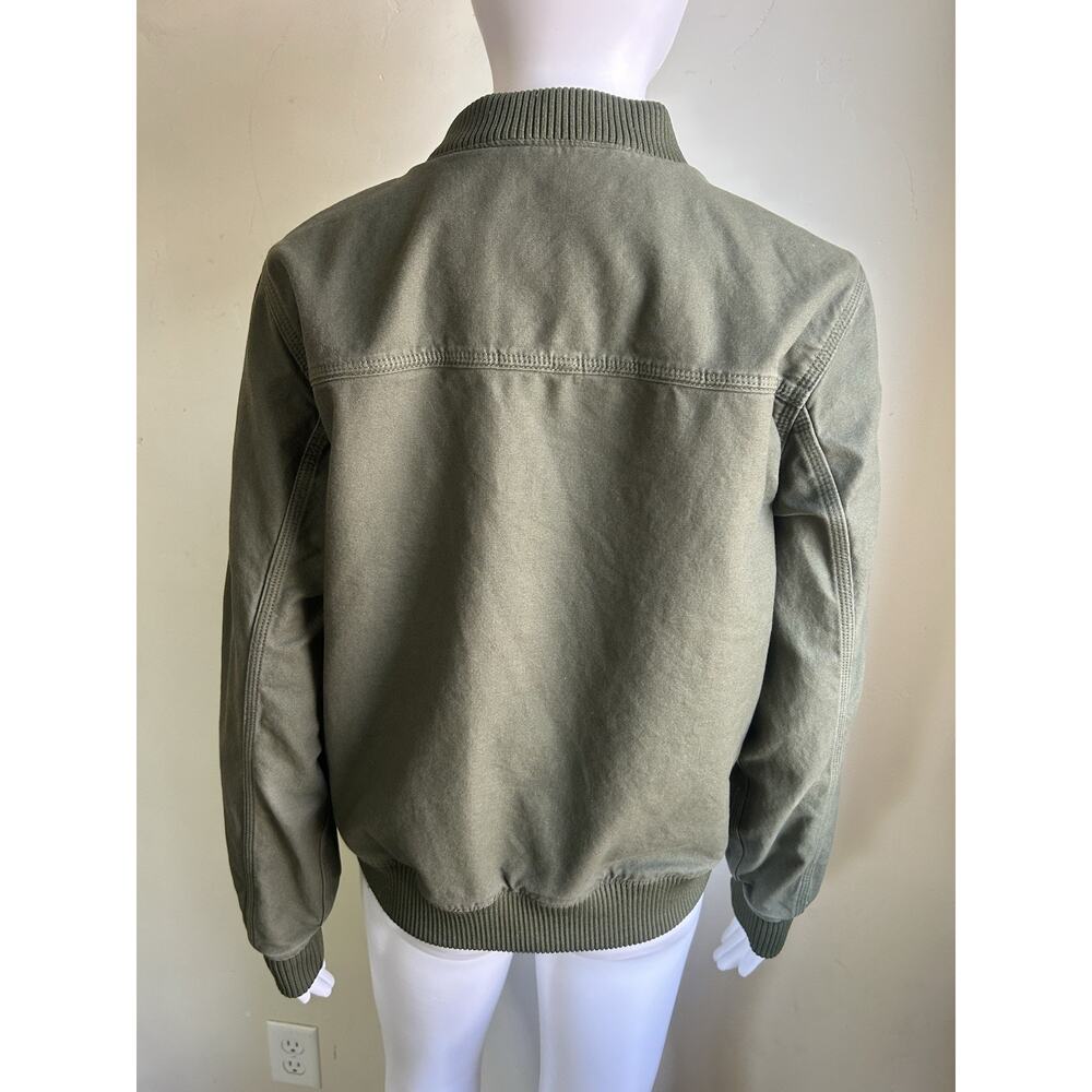 Carhartt Crawford Bomber Jacket Womens M Green Canvas Relaxed Fit OJ2524-W - Picture 2 of 16
